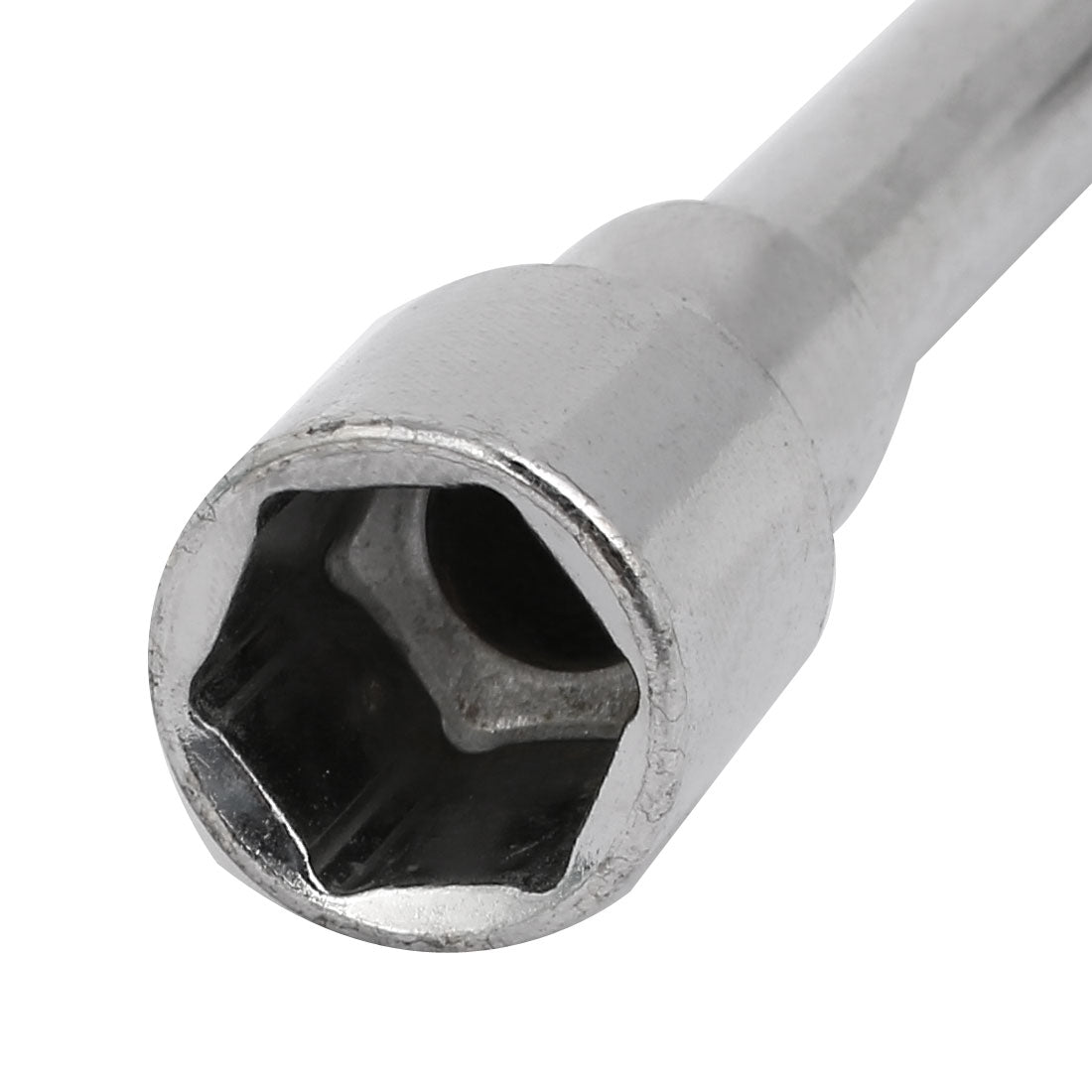 Harfington 13mm 1/2-inch Socket Metal L Shaped Double Ended Hex Spanner Wrench Silver Tone