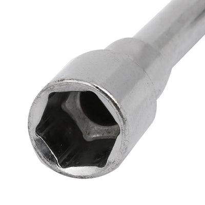 Harfington 13mm 1/2-inch Socket Metal L Shaped Double Ended Hex Spanner Wrench Silver Tone