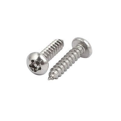 Harfington M2.9x13mm 304 Stainless Steel Pan Head Torx Self Tapping Screw T10 Drive 30pcs