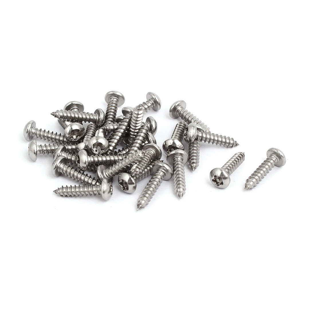 Harfington M2.9x13mm 304 Stainless Steel Pan Head Torx Self Tapping Screw T10 Drive 30pcs