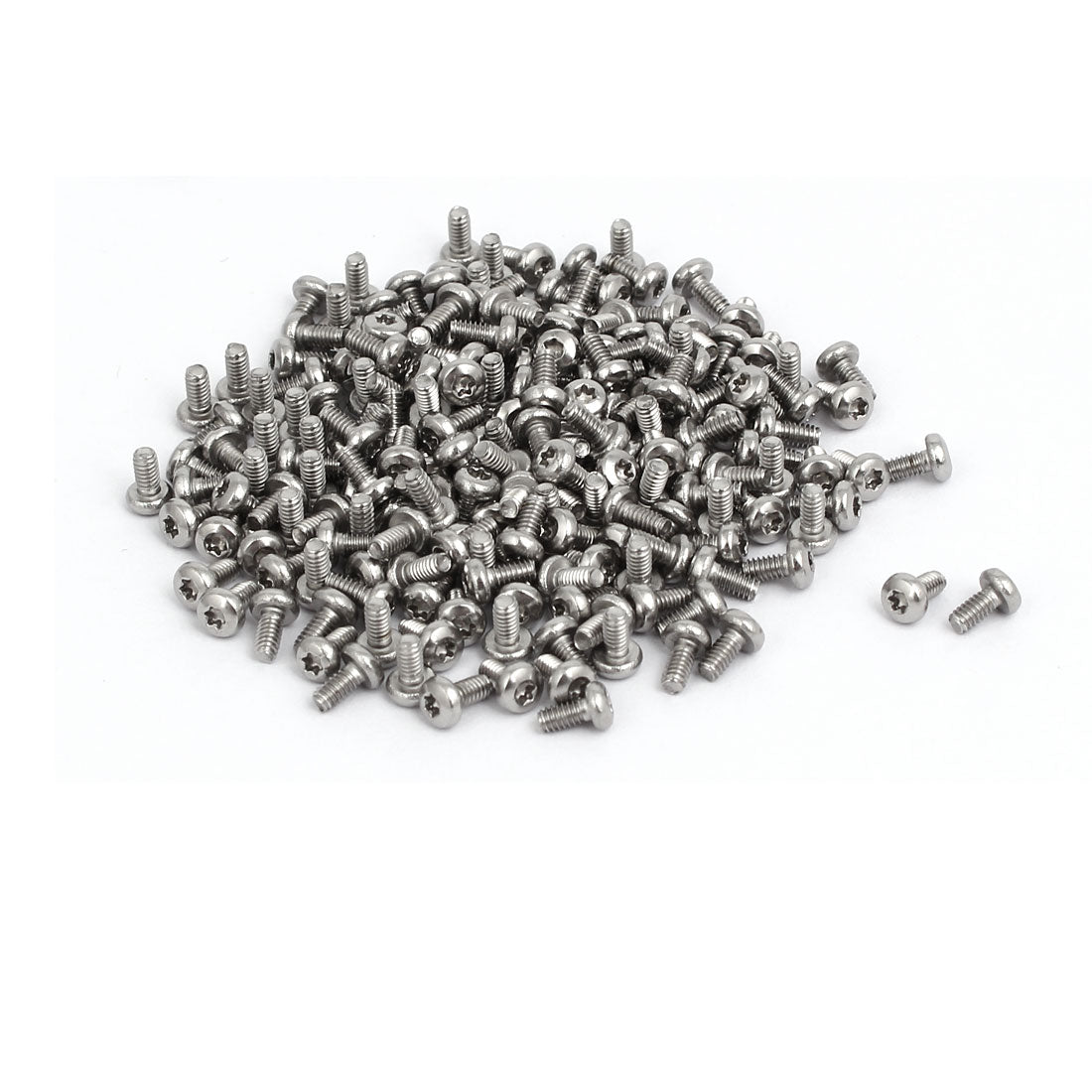 Harfington M2x4mm 304 Stainless Steel Button Head Torx Screws Bolts T6 Drive 200pcs