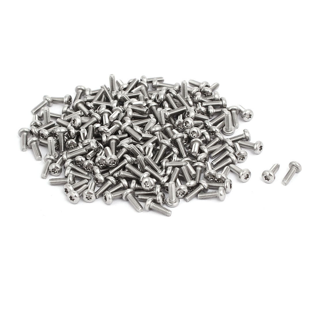Harfington M2x6mm 304 Stainless Steel Button Head Torx Screws Bolts T6 Drive 200pcs