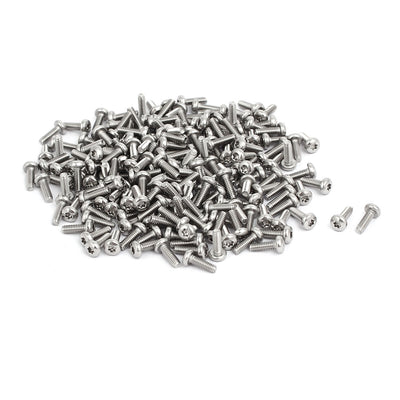 Harfington M2x6mm 304 Stainless Steel Button Head Torx Screws Bolts T6 Drive 200pcs