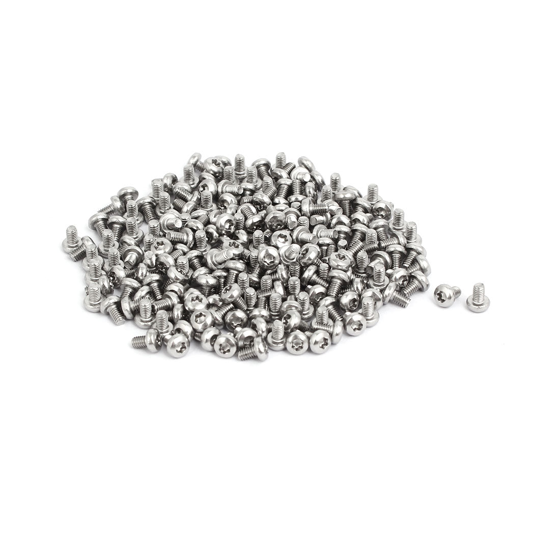 Harfington M2.5x4mm 304 Stainless Steel Button Head Torx Screws Bolts T8 Drive 200pcs