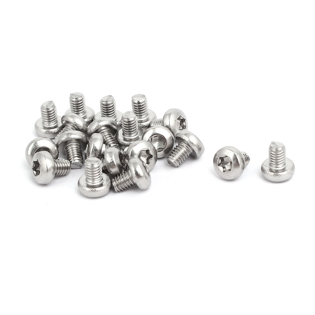 Harfington M3x4mm 304 Stainless Steel Button Head Torx Screws Bolts T10 Drive 20pcs