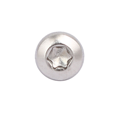 Harfington M3x4mm 304 Stainless Steel Button Head Torx Screws Fasteners 150pcs