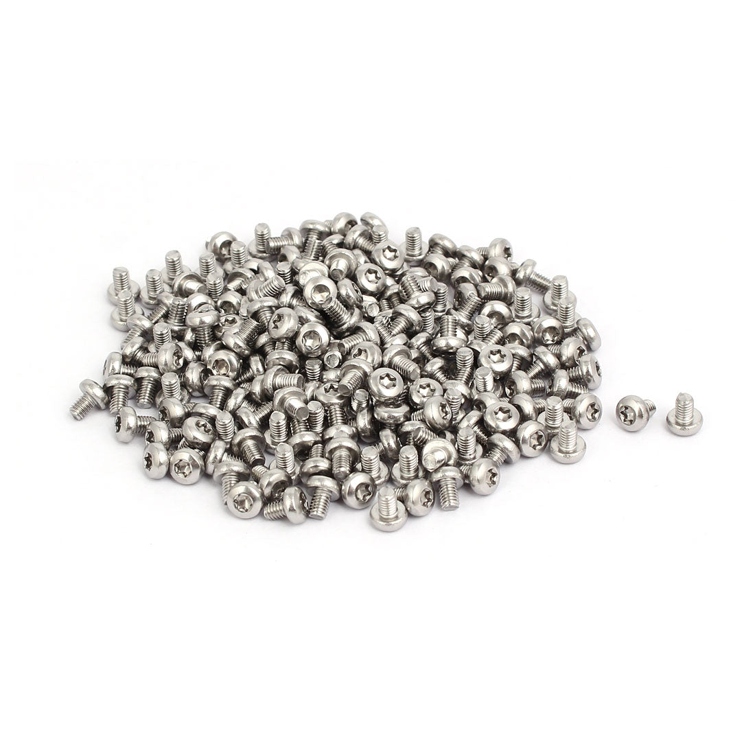 Harfington M3x4mm 304 Stainless Steel Button Head Torx Screws Fasteners 200pcs