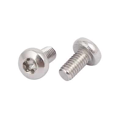 Harfington M3x6mm 304 Stainless Steel Button Head Torx Screws Fasteners 100pcs