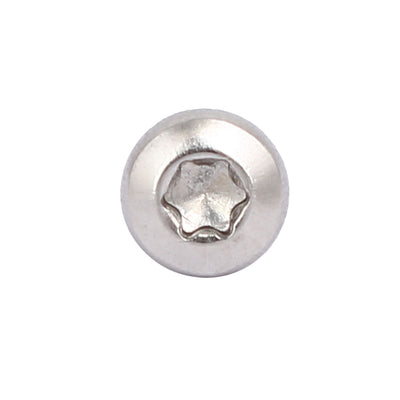 Harfington M3x6mm 304 Stainless Steel Button Head Torx Screws Fasteners 100pcs