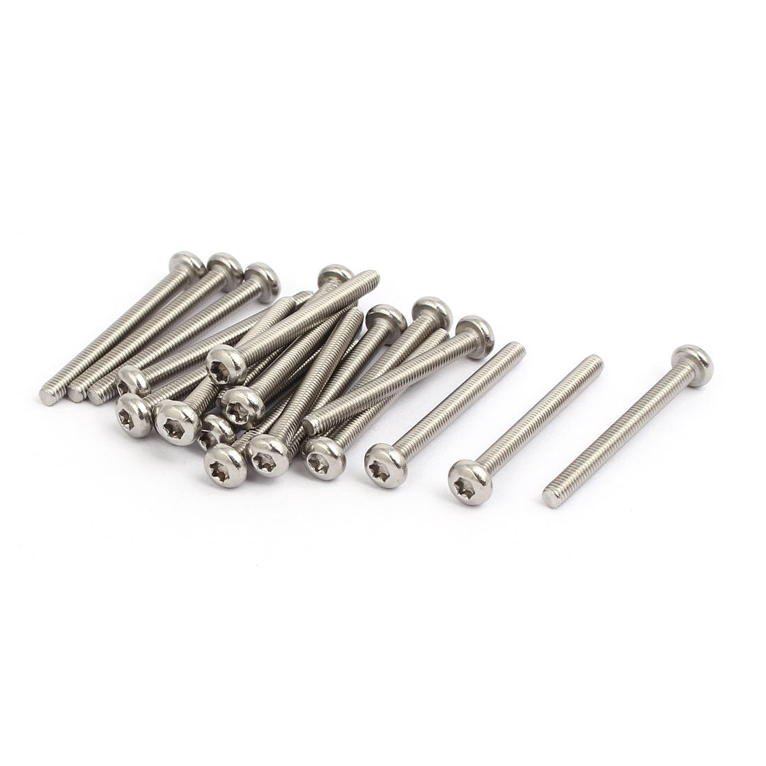 Harfington M3x30mm 304 Stainless Steel Button Head Torx Screws Bolts T10 Drive 20pcs