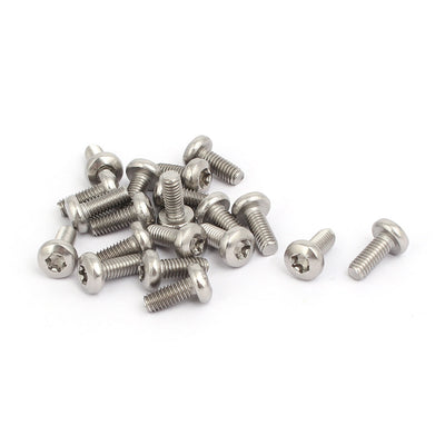 Harfington M4x10mm 304 Stainless Steel Button Head Torx Screws Bolts T20 Drive 20pcs