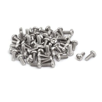 Harfington M4x10mm 304 Stainless Steel Button Head Torx Screws Bolts T10 Drive 60pcs