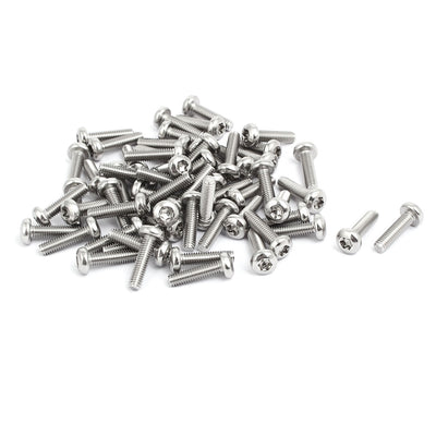 Harfington M4x16mm 304 Stainless Steel Button Head Torx Screws Fasteners 60pcs