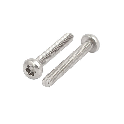 Harfington M4x30mm 304 Stainless Steel Button Head Torx Screws Bolts T20 Drive 10pcs