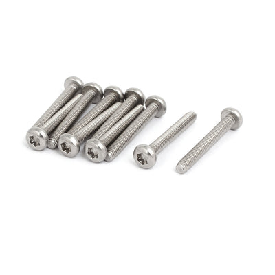 Harfington M4x30mm 304 Stainless Steel Button Head Torx Screws Bolts T20 Drive 10pcs