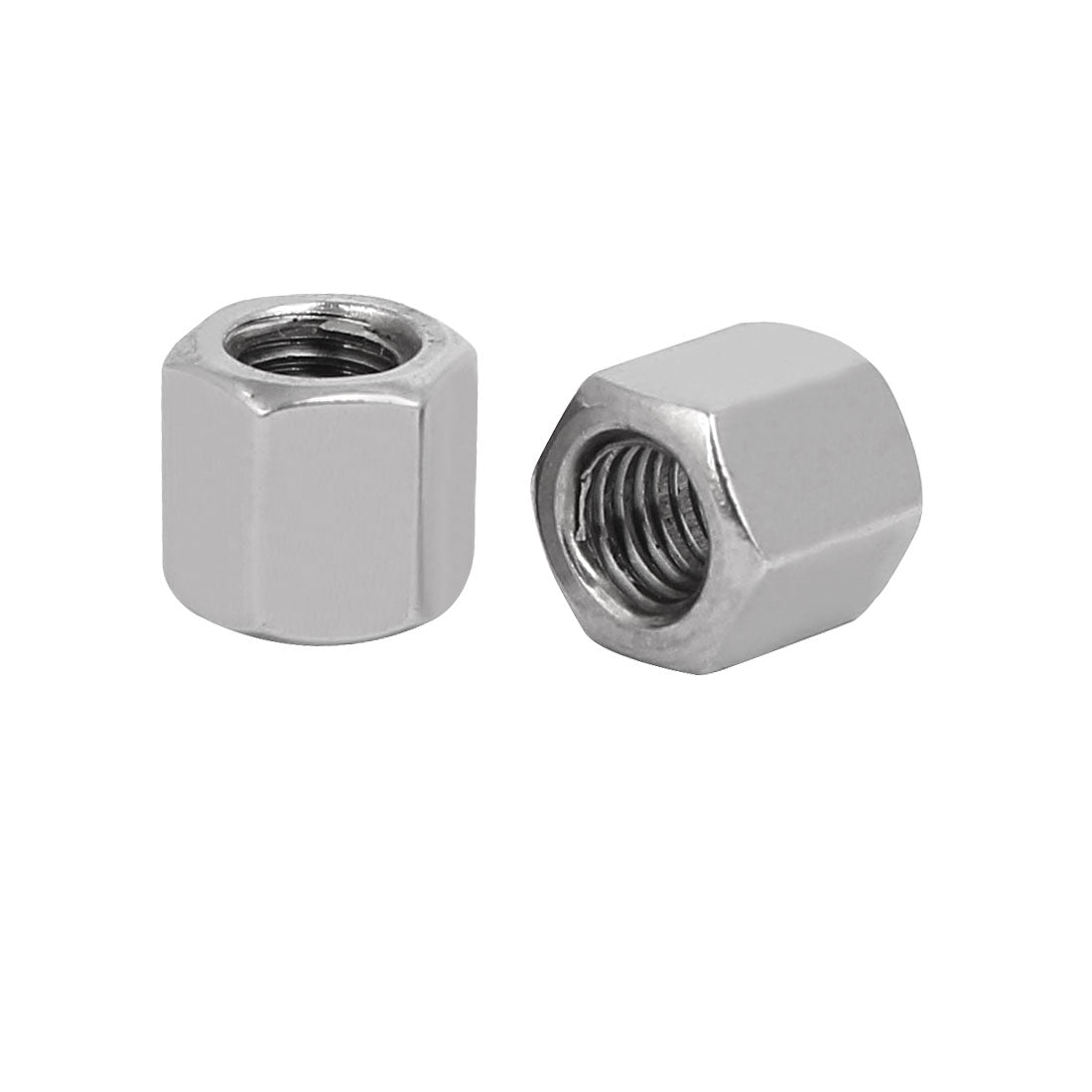 Harfington M5x8mmx8mm Female Thread Straight Hex Rod Coupling Connector Nuts 8pcs