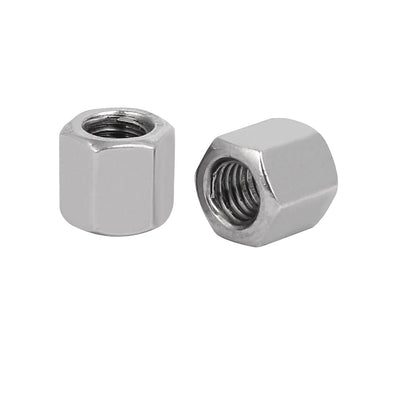 Harfington M5x8mmx8mm Female Thread Straight Hex Rod Coupling Connector Nuts 8pcs