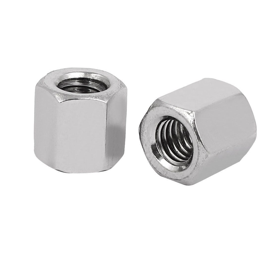 Harfington M6x10mmx10mm Female Thread Straight Hex Rod Coupling Connector Nuts 8pcs