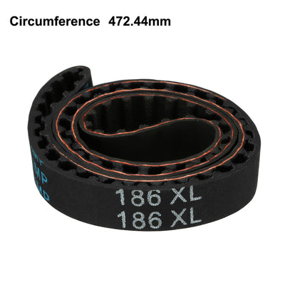 Harfington 186XL Rubber Timing Belt Synchronous Closed Loop Timing Belt Pulleys 10mm Width