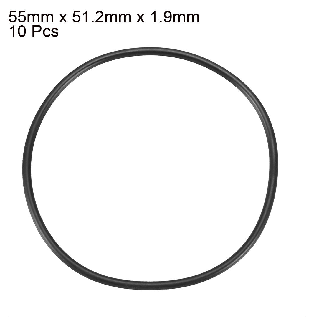 Harfington Nitrile Rubber O-Rings Metric Nitrile Rubber Sealing Gasket Black Pack of 10
