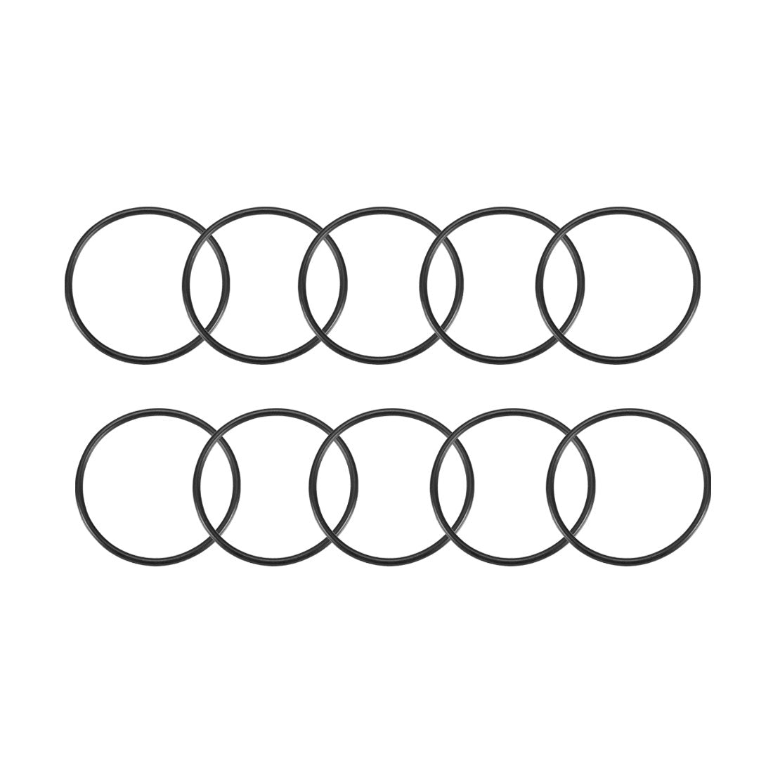 Harfington Nitrile Rubber O-Rings Metric Nitrile Rubber Sealing Gasket Black Pack of 10