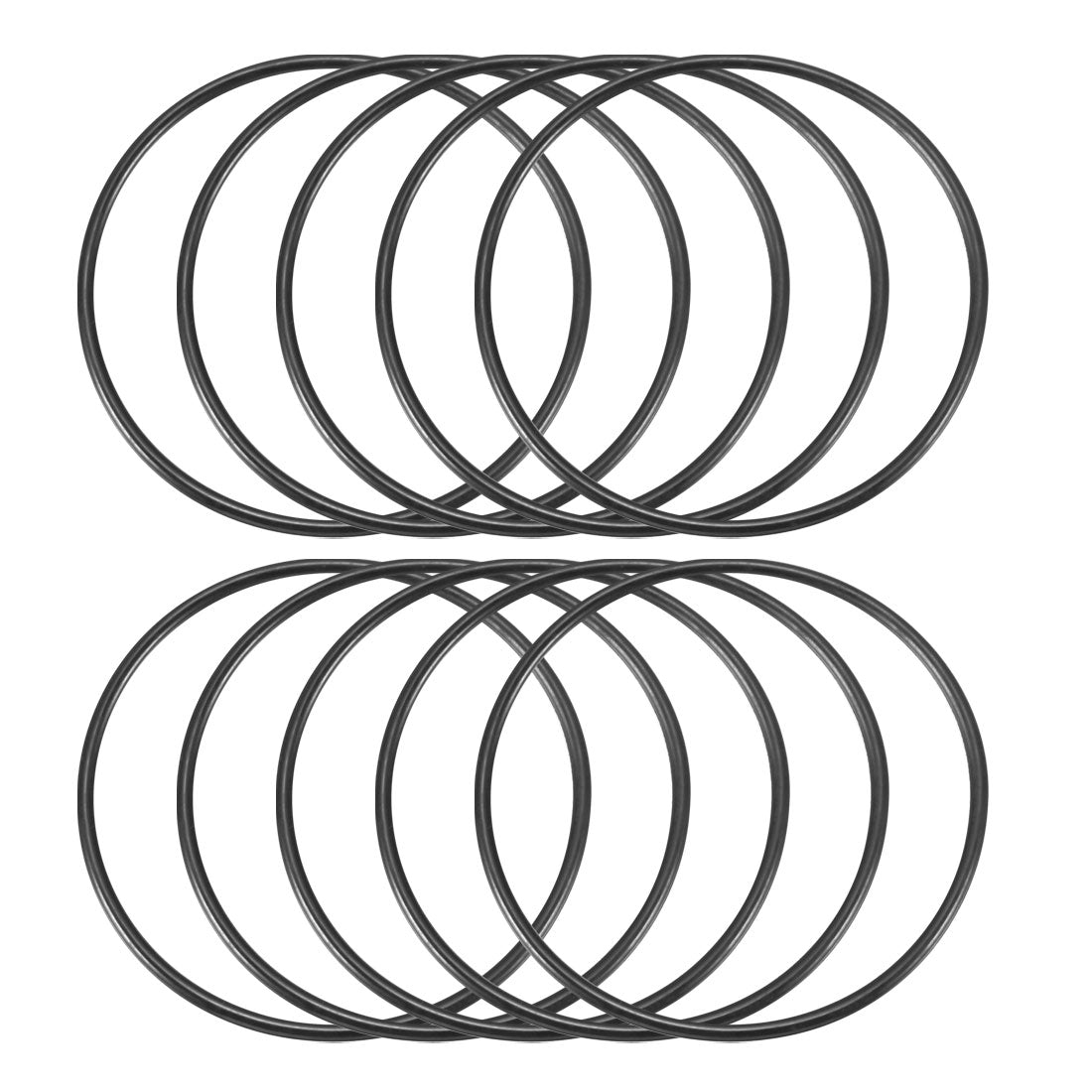 Harfington Nitrile Rubber O-Rings Metric Nitrile Rubber Sealing Gasket Black Pack of 10