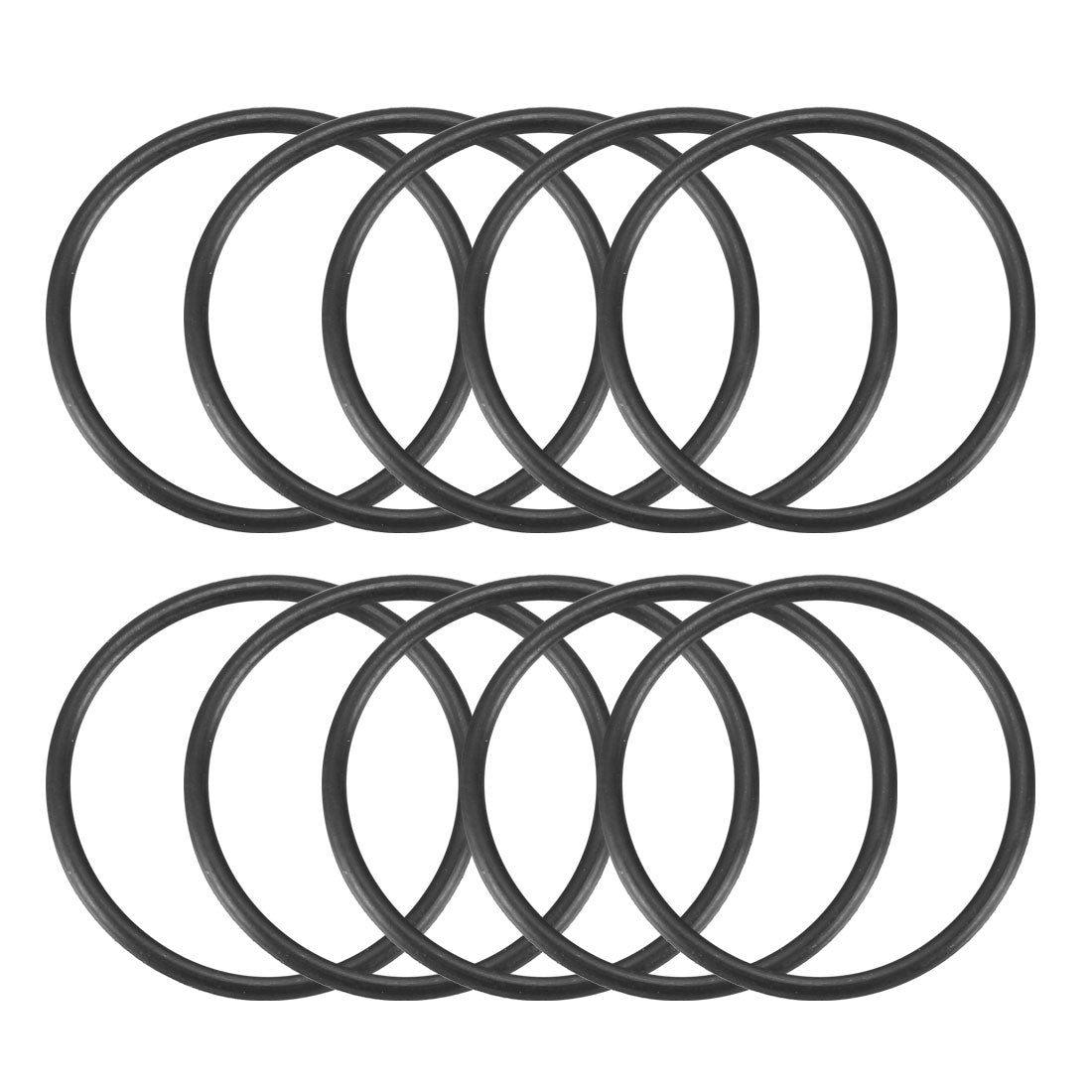 Harfington Nitrile Rubber O-Rings Metric Nitrile Rubber Sealing Gasket Black Pack of 10
