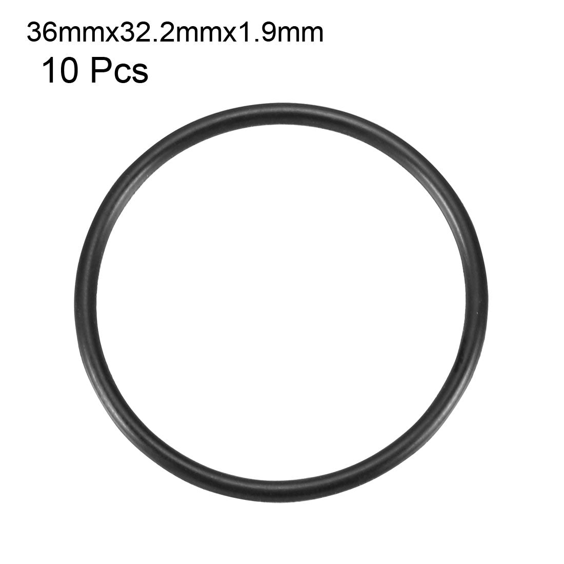 Harfington Nitrile Rubber O-Rings Metric Nitrile Rubber Sealing Gasket Black Pack of 10