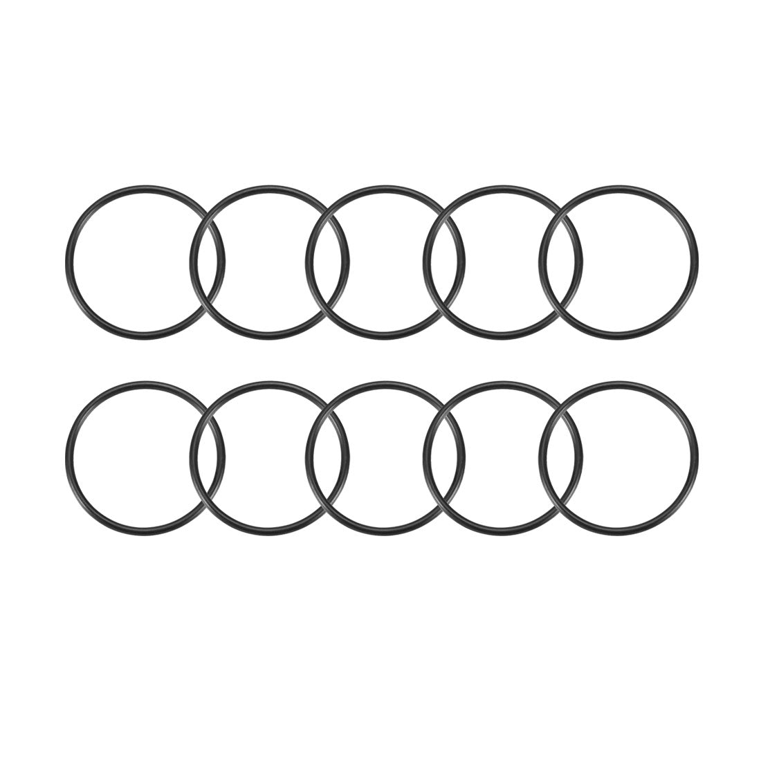 Harfington Nitrile Rubber O-Rings Metric Nitrile Rubber Sealing Gasket Black Pack of 10