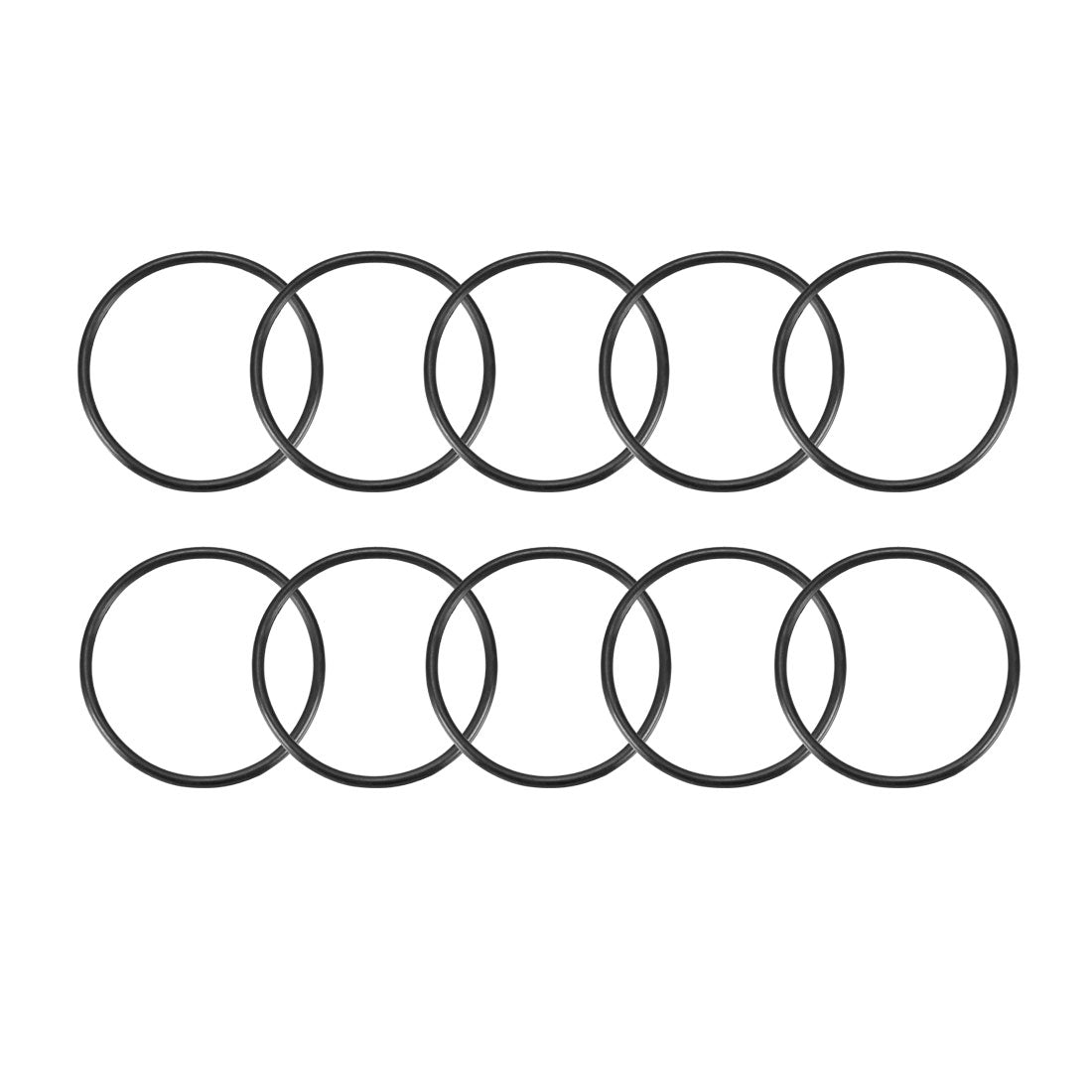 Harfington Nitrile Rubber O-Rings Metric Nitrile Rubber Sealing Gasket Black Pack of 10