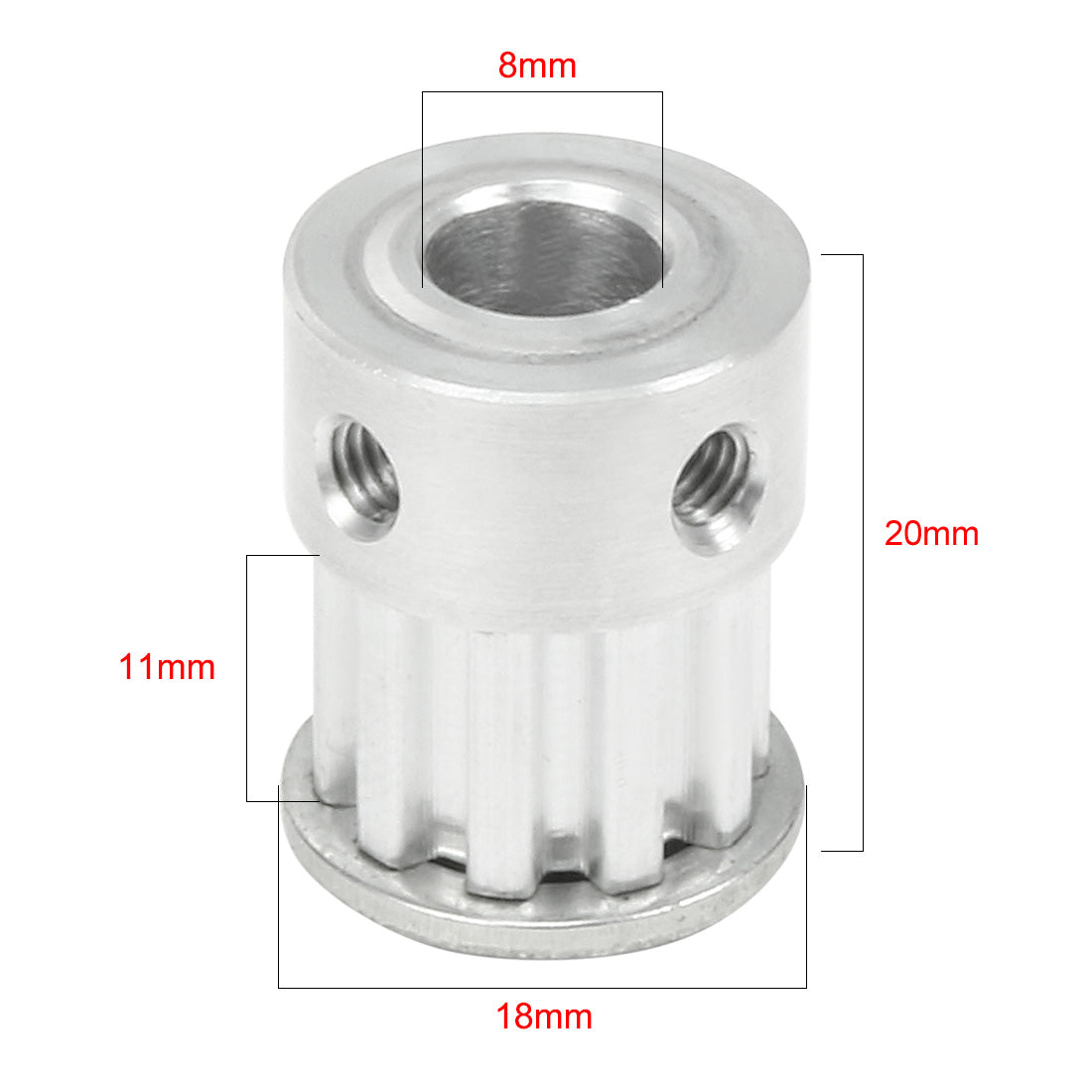 Harfington Aluminum 10T 8mm Bore 5.08mm Pitch Timing Belt Pulley for 10mm Belt