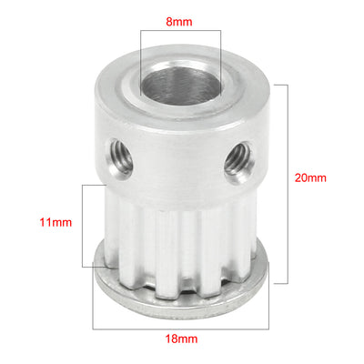 Harfington Aluminum 10T 8mm Bore 5.08mm Pitch Timing Belt Pulley for 10mm Belt