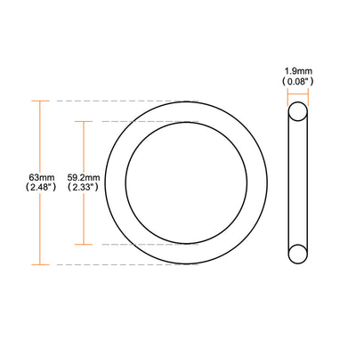 Harfington Nitrile Rubber O-Rings Metric Nitrile Rubber Sealing Gasket Pack of 50
