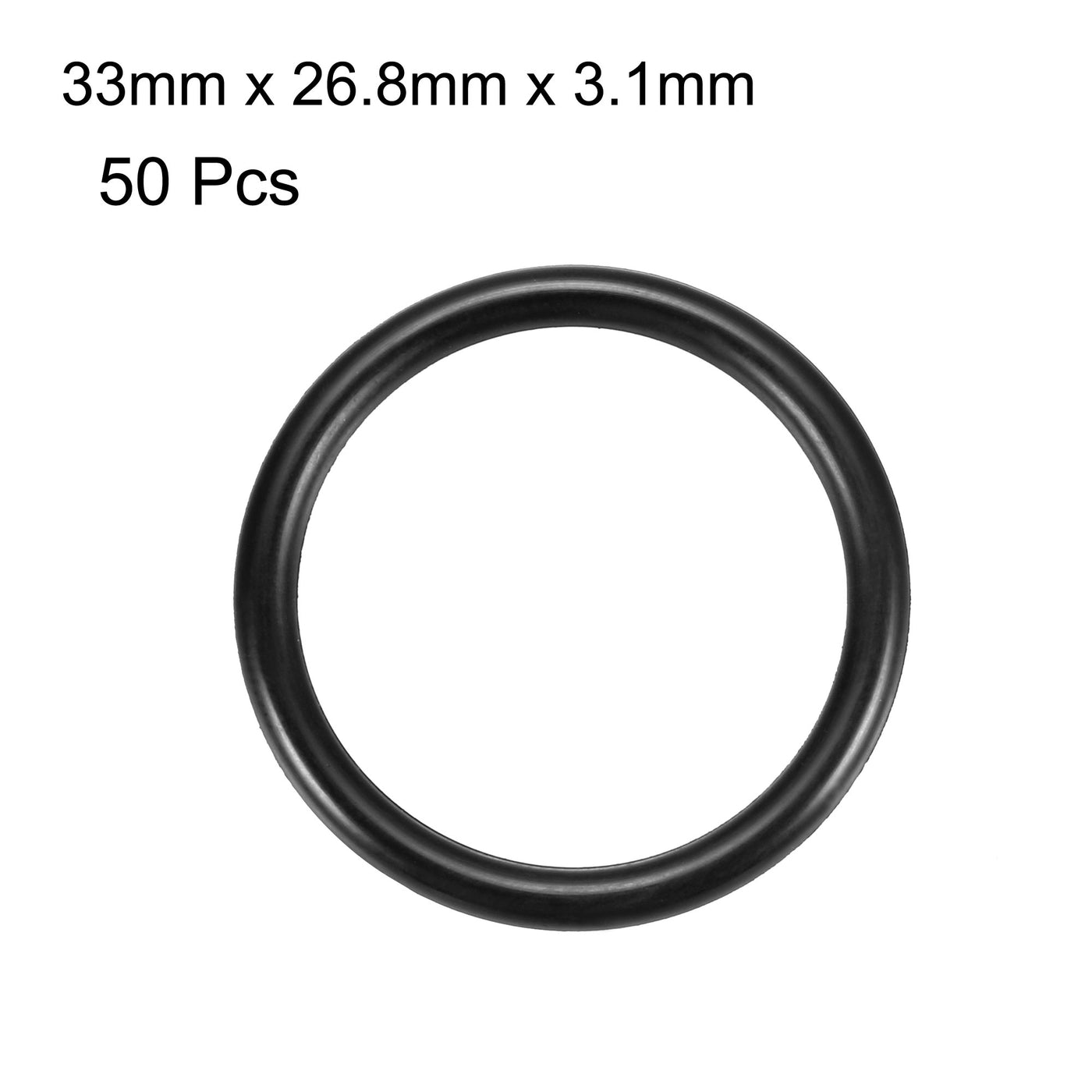 Harfington Nitrile Rubber O-Rings Metric Nitrile Rubber Sealing Gasket Pack of 50