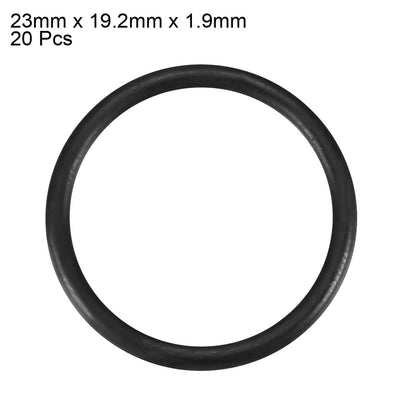 Harfington Nitrile Rubber O-Rings, Metric Buna-N Sealing Gasket, Black, Pack of 20