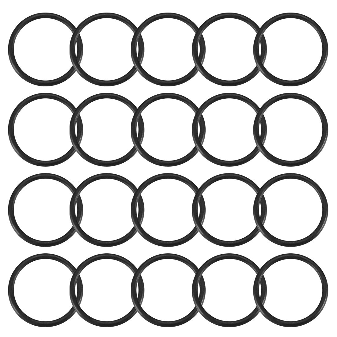 Harfington Nitrile Rubber O-Rings, Metric Buna-N Sealing Gasket, Black, Pack of 20
