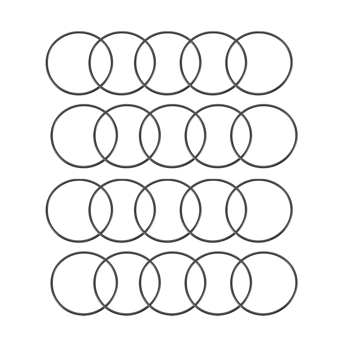 Harfington Nitrile Rubber O-Rings, Metric Buna-N Sealing Gasket, Black, Pack of 20