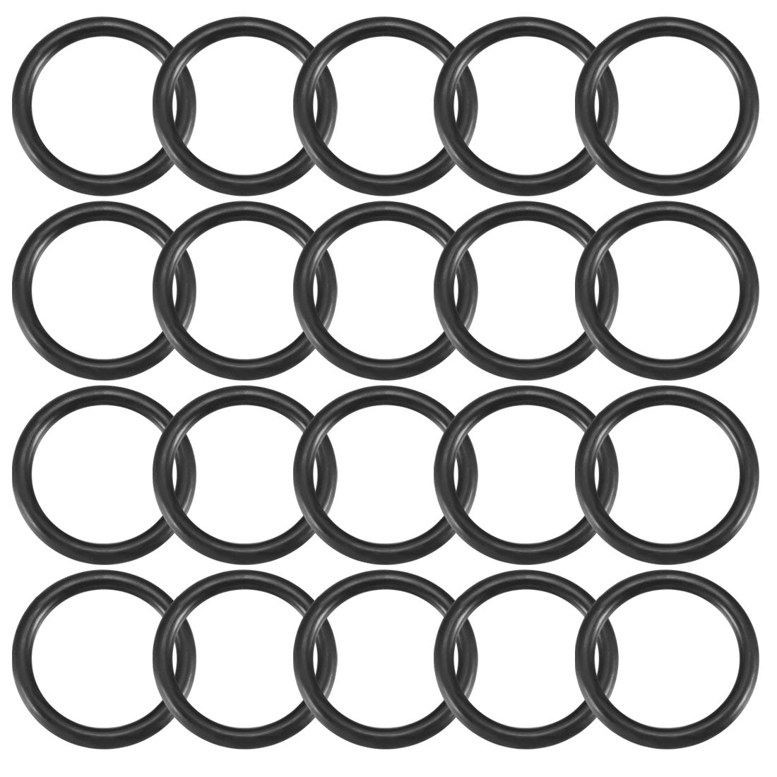 Harfington Nitrile Rubber O-Rings, Metric Buna-N Sealing Gasket, Black, Pack of 20