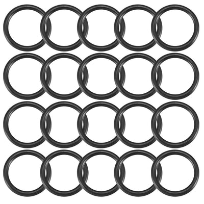 Harfington Nitrile Rubber O-Rings, Metric Buna-N Sealing Gasket, Black, Pack of 20