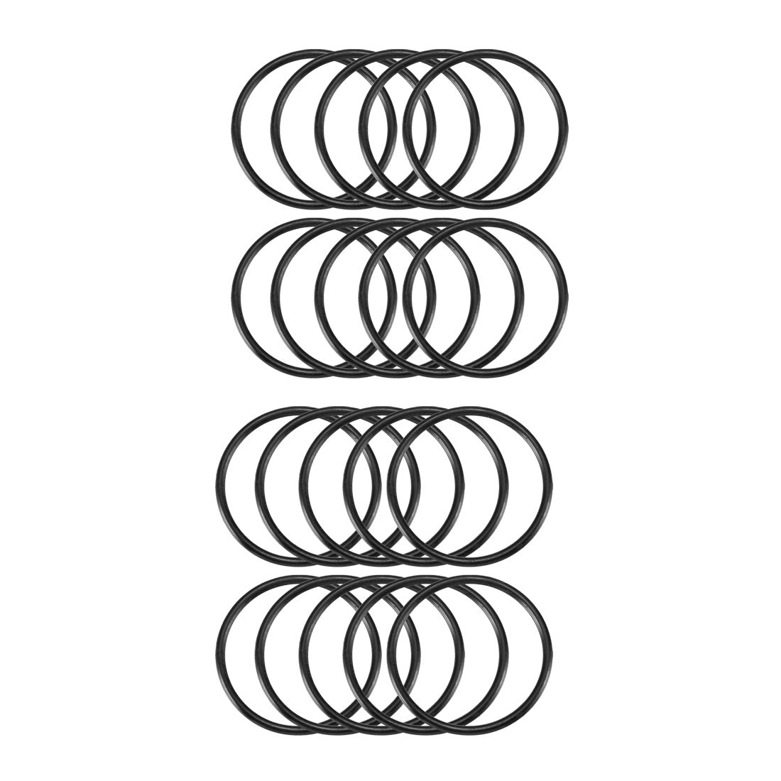 Harfington Nitrile Rubber O-Rings, Metric Buna-N Sealing Gasket, Black, Pack of 20