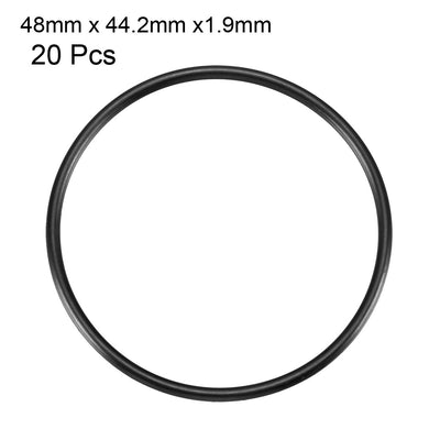 Harfington Nitrile Rubber O-Rings, Metric Buna-N Sealing Gasket, Black, Pack of 20