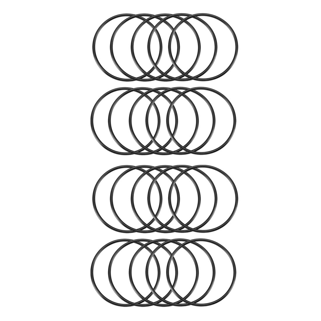 Harfington Nitrile Rubber O-Rings, Metric Buna-N Sealing Gasket, Black, Pack of 20