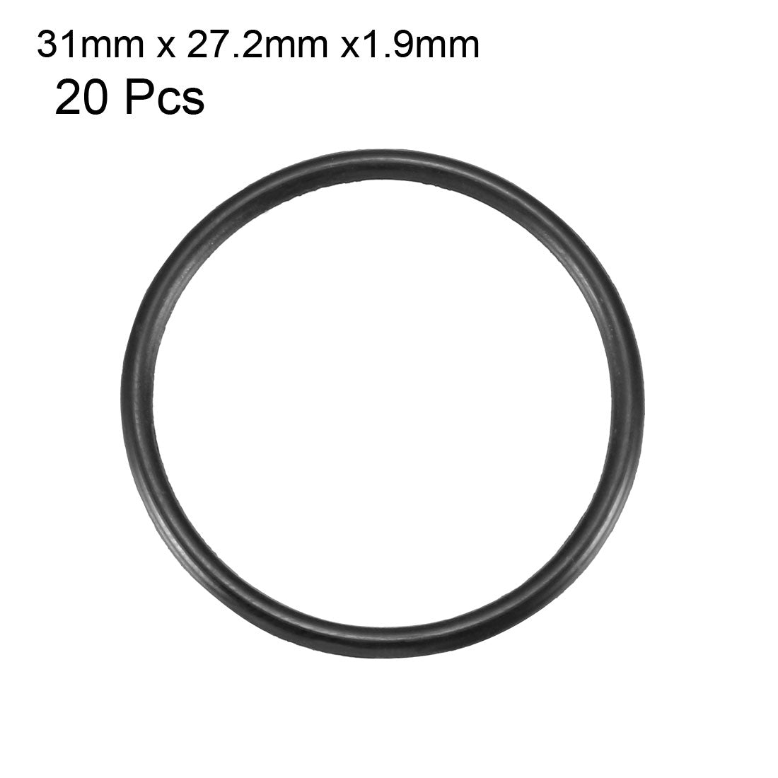 Harfington Nitrile Rubber O-Rings, Metric Buna-N Sealing Gasket, Black, Pack of 20