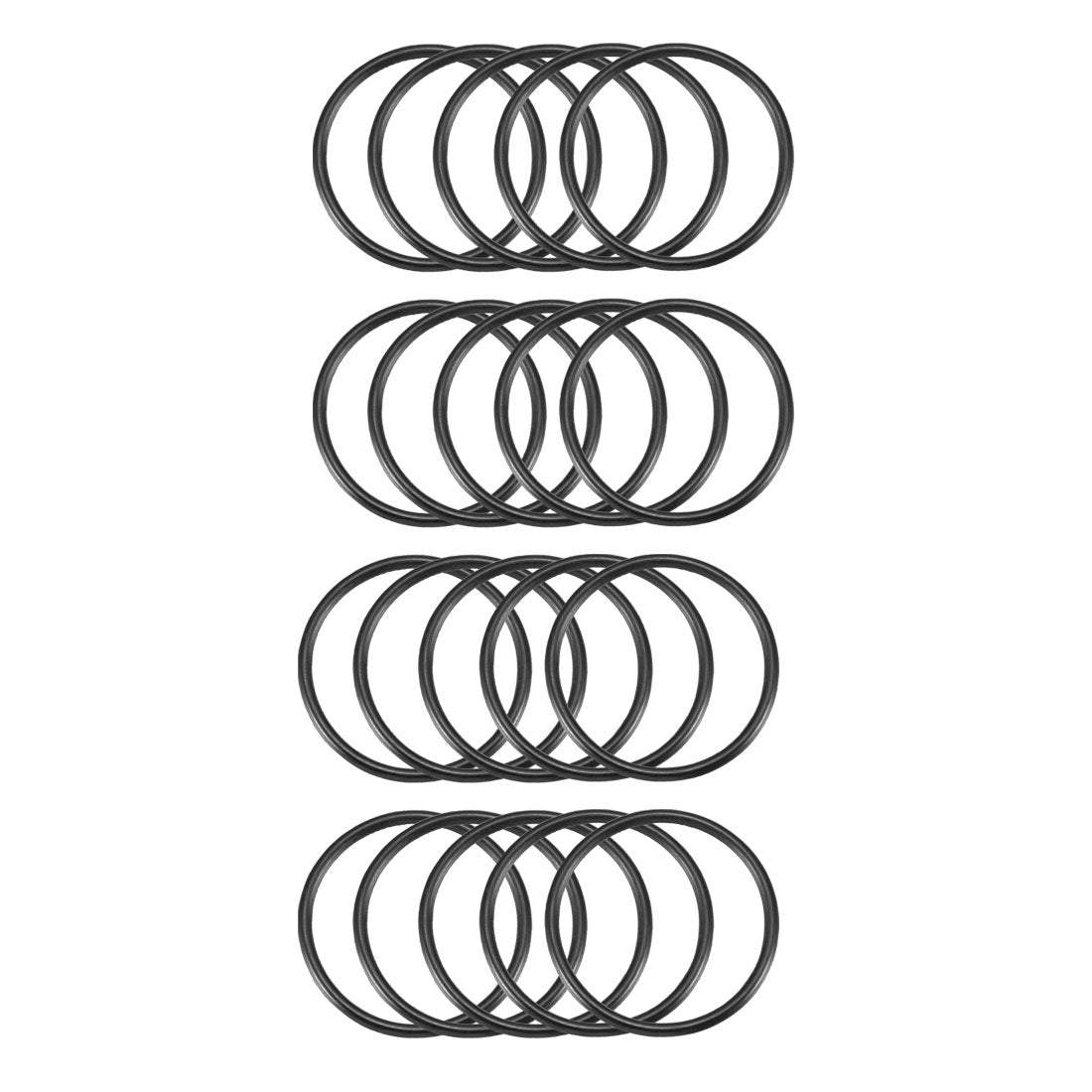 Harfington Nitrile Rubber O-Rings, Metric Buna-N Sealing Gasket, Black, Pack of 20