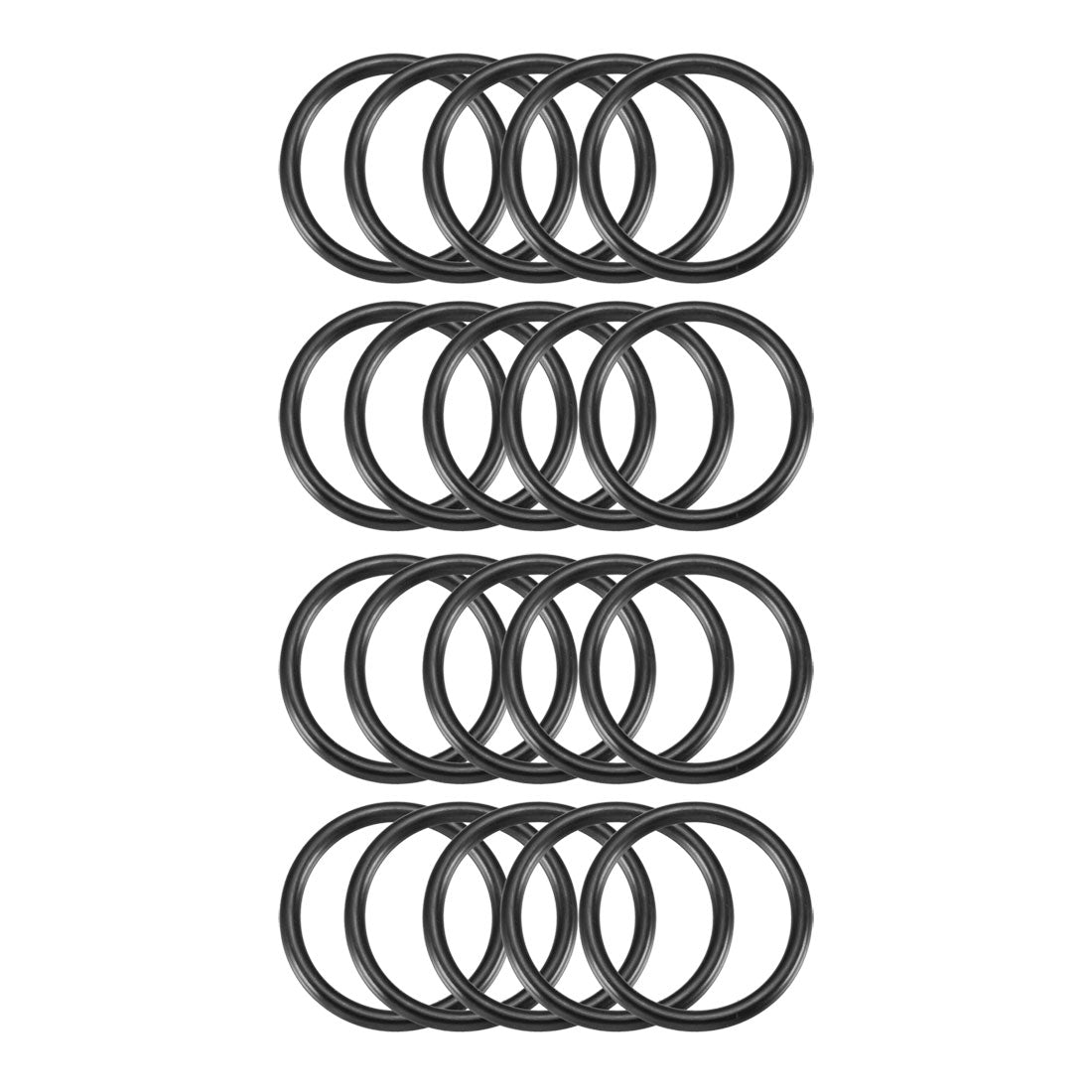 Harfington Nitrile Rubber O-Rings, Metric Buna-N Sealing Gasket, Black, Pack of 20