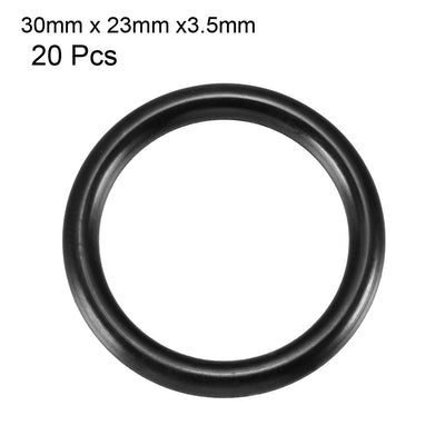 Harfington Nitrile Rubber O-Rings, Metric Buna-N Sealing Gasket, Black, Pack of 20