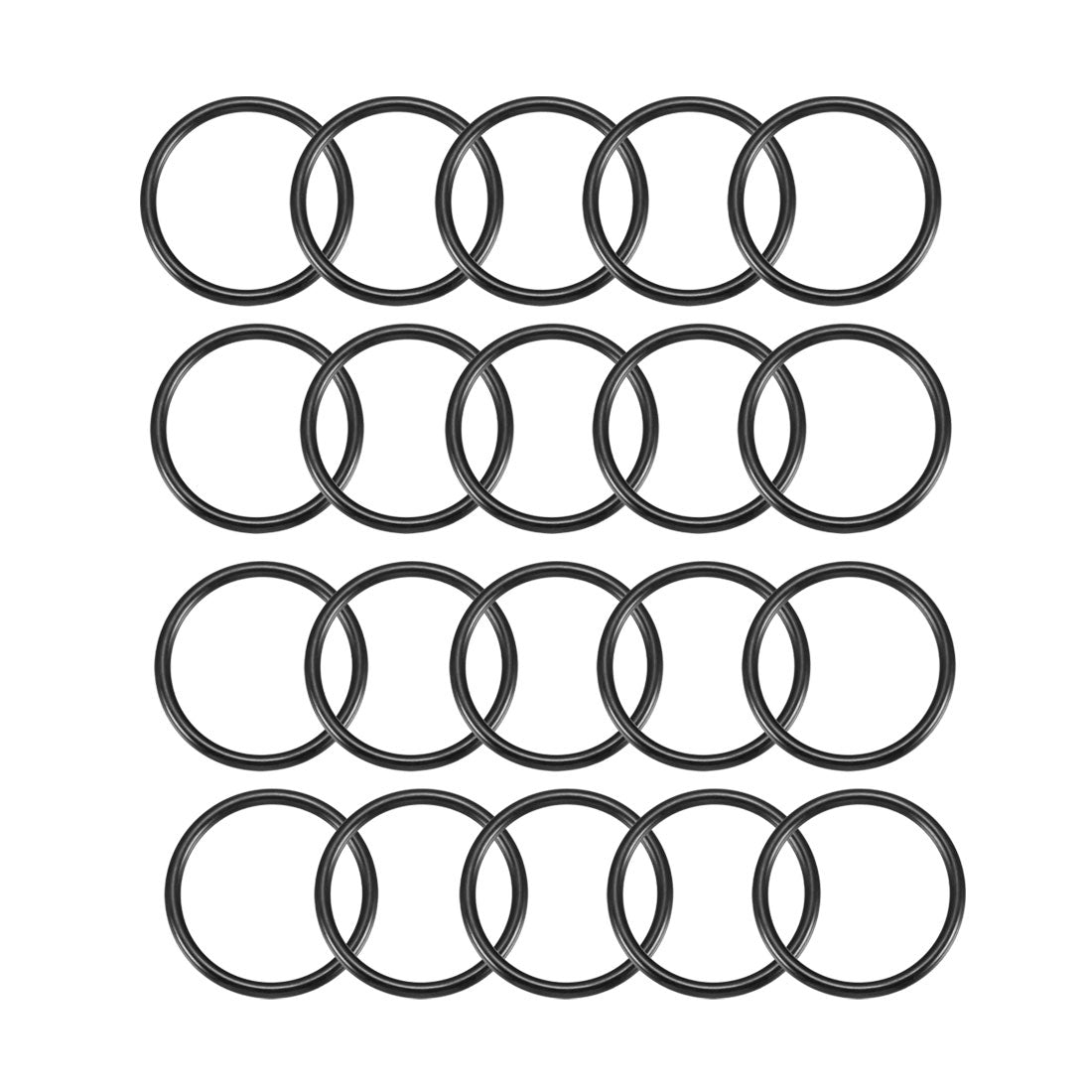 Harfington Nitrile Rubber O-Rings, Metric Buna-N Sealing Gasket, Black, Pack of 20