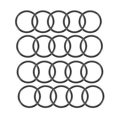 Harfington Nitrile Rubber O-Rings, Metric Buna-N Sealing Gasket, Black, Pack of 20
