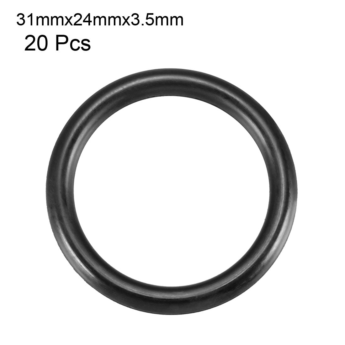 Harfington Nitrile Rubber O-Rings, Metric Buna-N Sealing Gasket, Black, Pack of 20