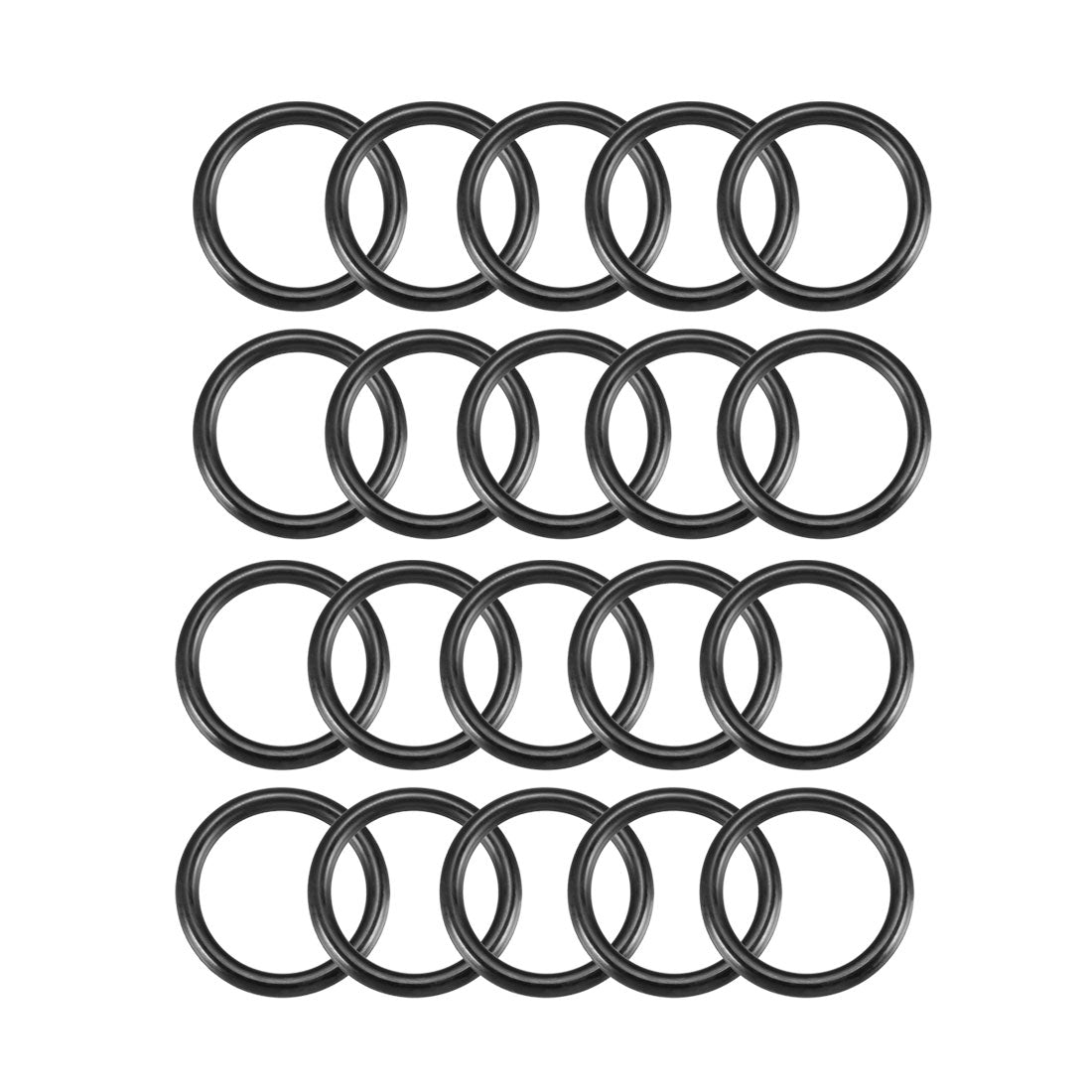 Harfington Nitrile Rubber O-Rings, Metric Buna-N Sealing Gasket, Black, Pack of 20